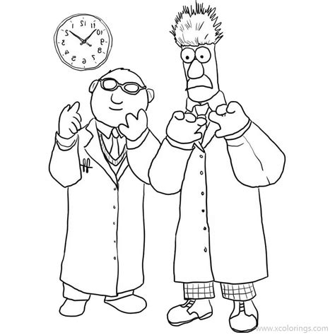 Muppets Coloring Pages Beaker And Bunsen Honeydew