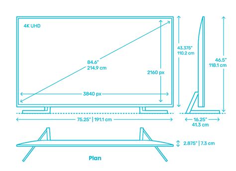 Sony X950g Smart Tv 85” Dimensions And Drawings