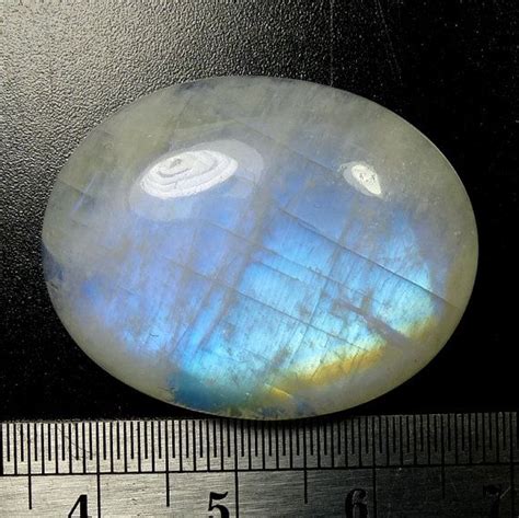 Natural Rainbow Moonstone Cabochon Oval Rainbow Moonstone Etsy