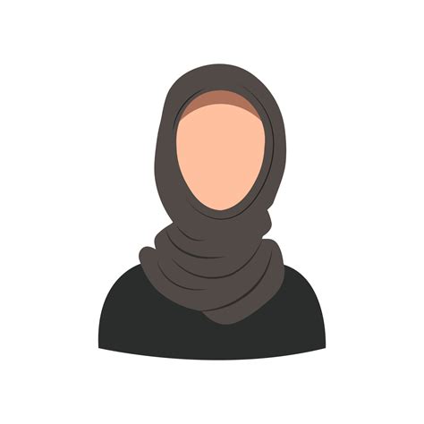 arab woman face covered with hijab muslim woman muslim girl avatar avatar icon in flat style