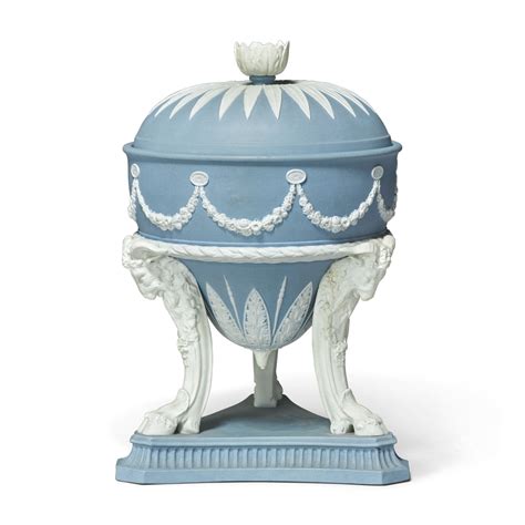 A Wedgwood Blue And White Jasperware Vase And Cover Circa 1790