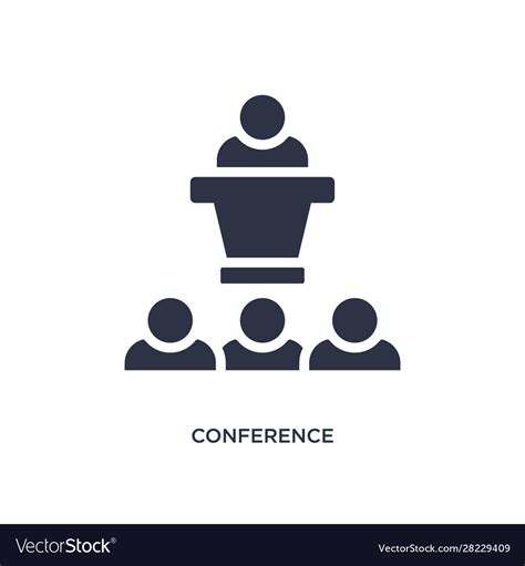 Conference Icon On White Background Simple Vector Image