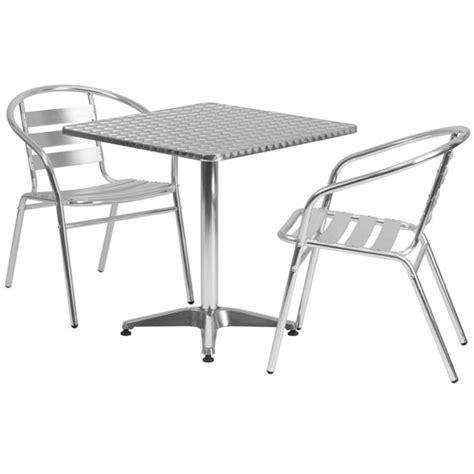 Buy Lila 275 Square Aluminum Indoor Outdoor Table Set With 2 Slat