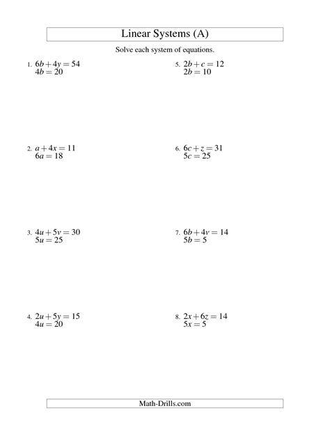 Solving Equations Algebra 1 Worksheets