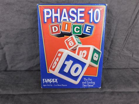 Vintage Phase 10 Dice Game 1998 Instructions Score Pad 2721 Fundex Made