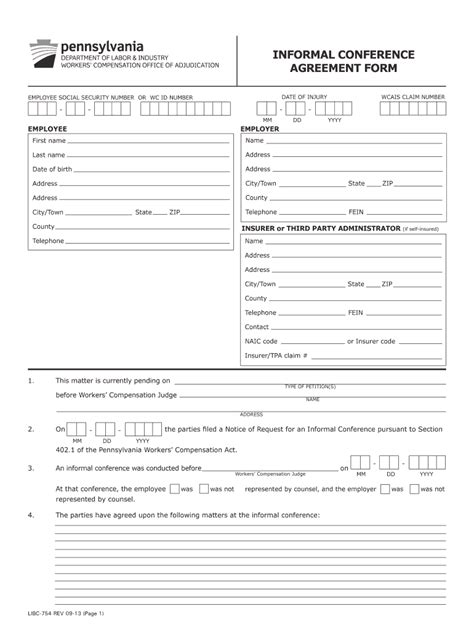 Libc 100 Wc And The Injured Worker Pamphlet Pa Dli Pa Gov Form Fill Out