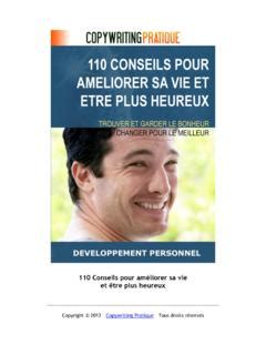 110 Conseils pour améliorer sa vie et être plus heureux 110 conseils