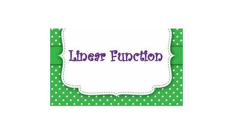 linear function activity sheet