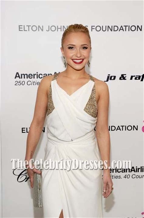 Hayden Panettiere White Chiffon Evening Prom Dress 2011 Oscars