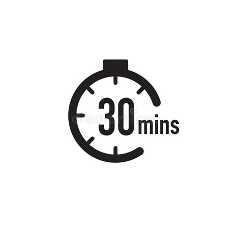 Clock Timer Icon Set Form 1 Minute To 20 Minutes Stock Vector