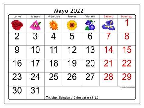 Calendario Mayo De 2022 Para Imprimir 621LD Michel Zbinden GT