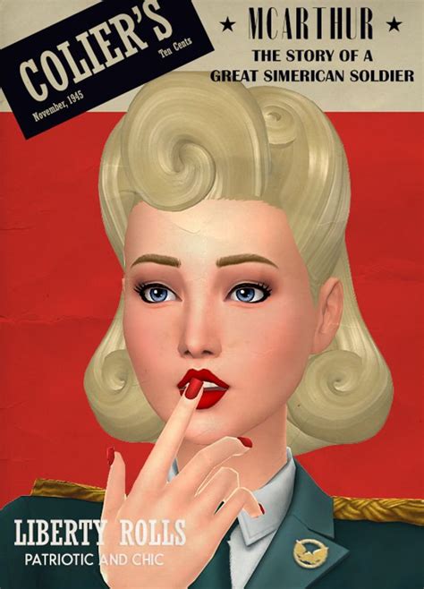 Victory Rolls Another 1940s Clayfied Set Javi Trulove Sims Sims 4 Decades Challenge Sims Cc