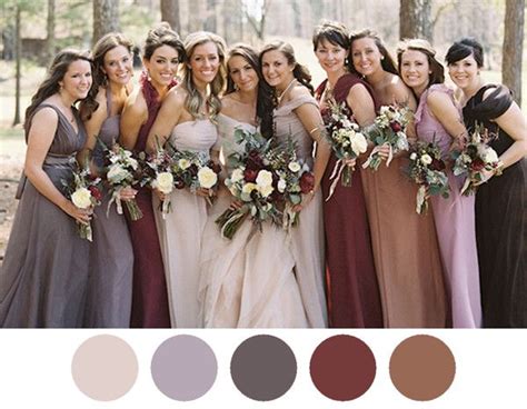 5 Bridesmaid Dress Color Combos That Look Gorgeous Fall Bridesmaid