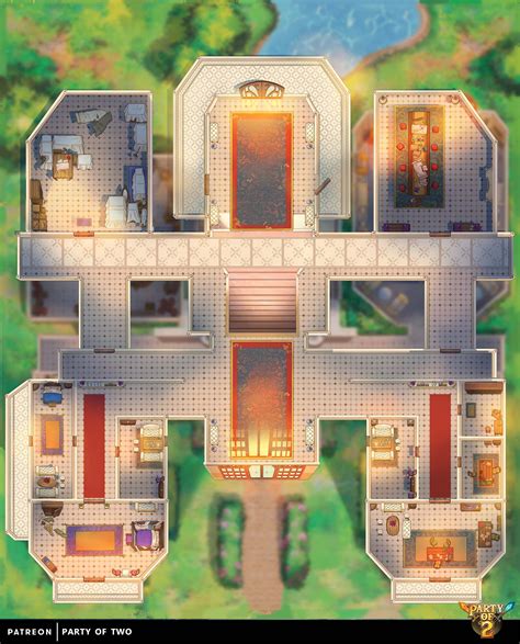 Po2 Mansion Map Floor 2 Dnd Battlemap Mansions Dungeon Maps Dnd