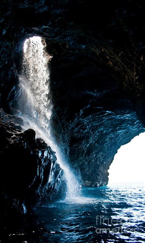 Sea Cave Waterfall Photograph By Adam Serra Fine Art America