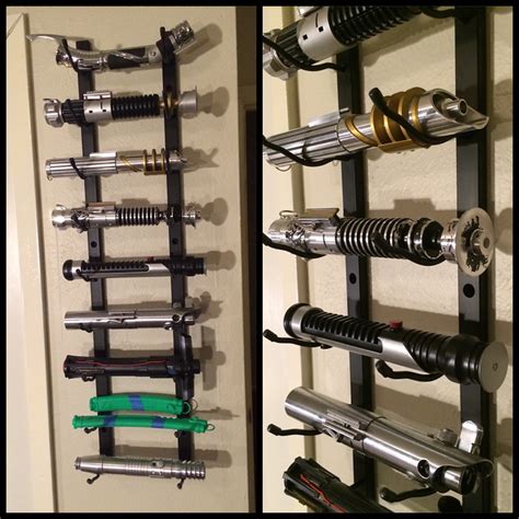 2pcs/set horizontal wall mount rack weapon holder for star war lightsaber all. How do you display your lightsabers? - Page 2