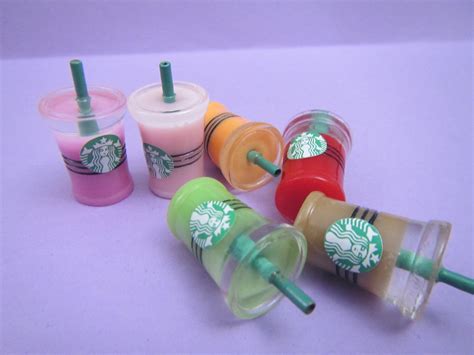 6 Pcs Barbie Starbucks Coffee Juice Tea Smoothie To Go Cup Etsy