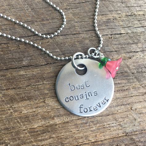 Hand Stamped Best Cousins Forever Necklace Etsy