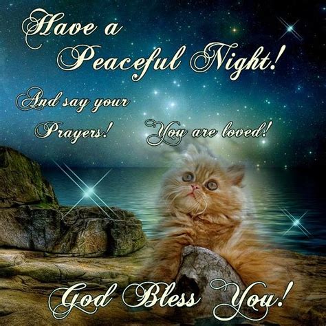 Have A Peaceful Night God Bless You Lovely Good Night Good Night