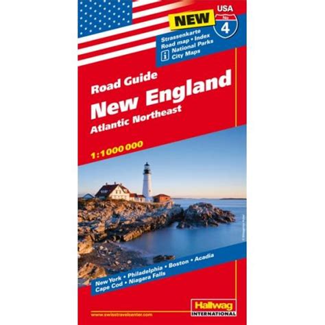 Hallwag New England Folding Travel Map The Map Shop