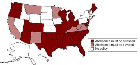 state policies on abstinence as part of sex education