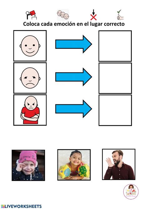 Emociones Ficha Interactiva Emociones Preescolares Actividades Para