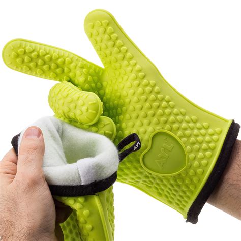 Ayl Silicone Cooking Gloves Heat Resistant Oven Mitt For Grilling Bbq