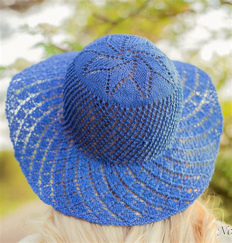 Knitting Pattern For Merilin Summer Hat Sun Hat With Mesh And Lace