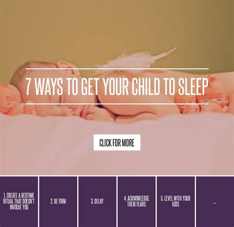 7 Ways To Get Your Child To Sleep Parenting