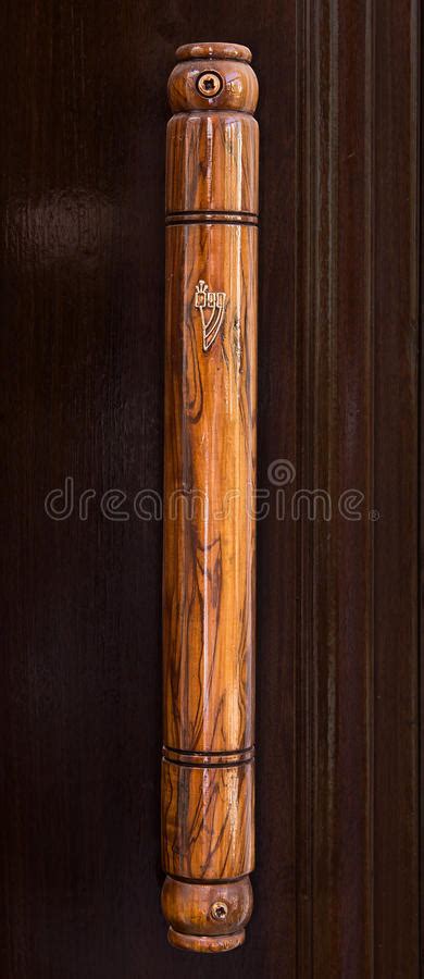 Mezuzah Made Of Wood On The Front Door Stock Image Image Of Doorway