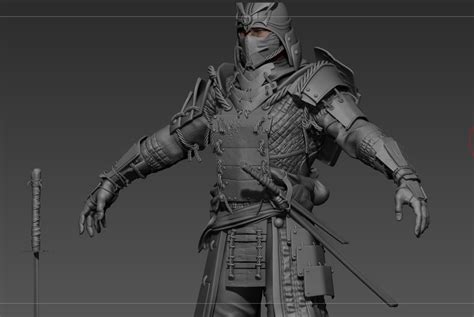 samurai high poly zbrush 3d model 30 unknown free3d