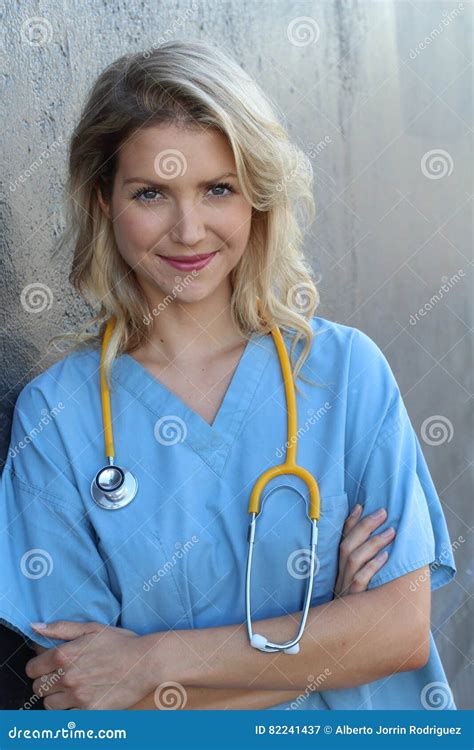 Medical Professionals Woman Nurse Smiling While Working At Hospital