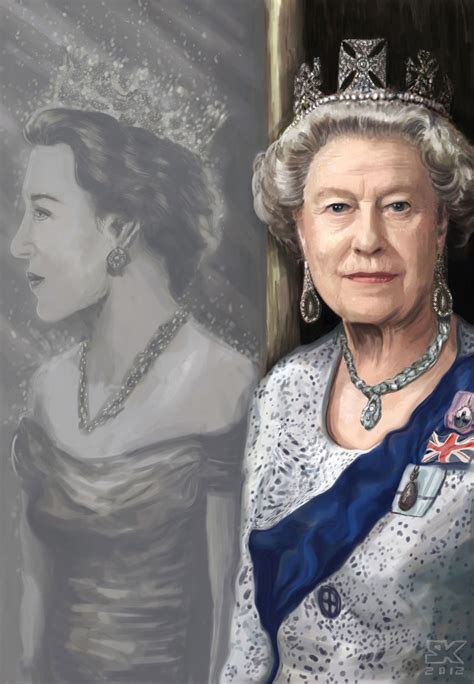 Sunil Kainth Sketchblog Portrait Queen Elizabeth 2nd Diamond