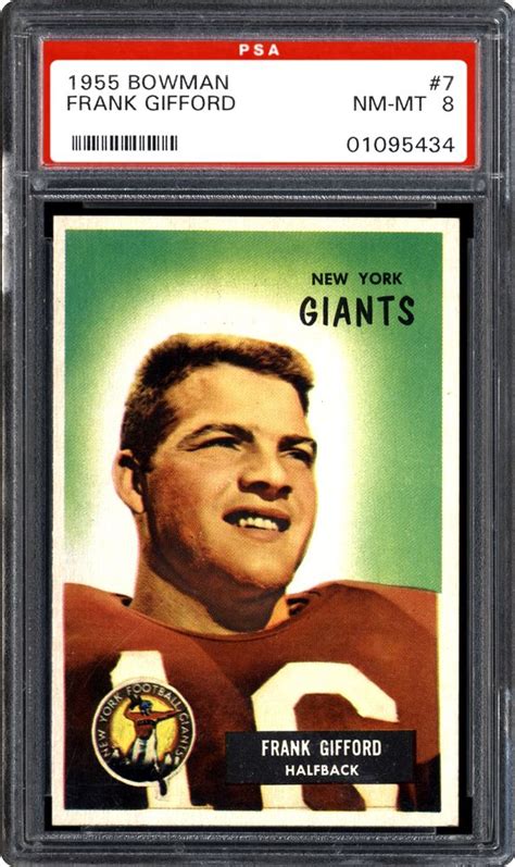 Auction Prices Realized Football Cards 1955 Bowman Frank Ford Summary