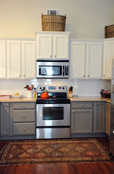 Originally, i used annie sloan chalk paint in old white on the uppers and duck egg blue on the lower cabinets. Two Toned Kitchen Cabinets as Contemporary Inspiration ...