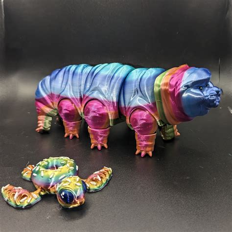 3d Print Tardigrade Water Bear Moss Piglet Print In Place Body Snap