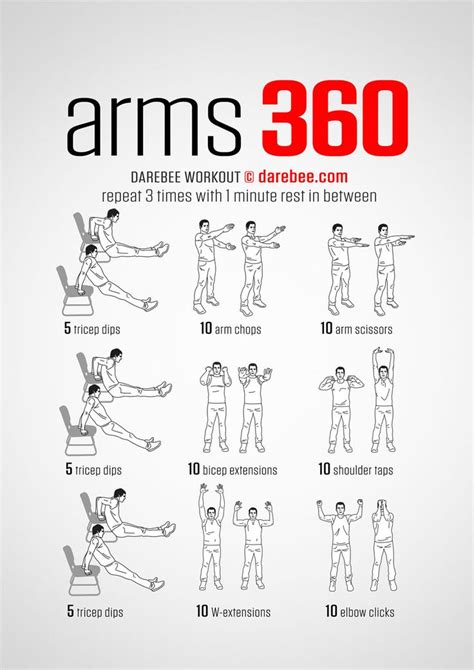 Arms 360 Workout Upper Body Proportional Strength From Darebee Arm