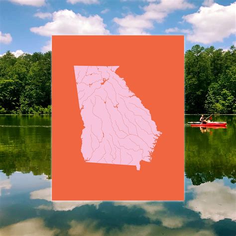 Georgia Lakes And Rivers Map