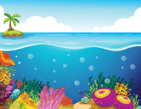 ᐈ Juegos De Bajo Del Mar Ilustracion De Stock Vectores Bajo El Agua