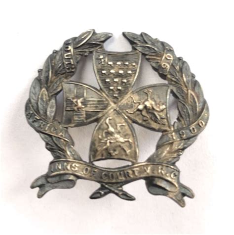Inns Of Court Edwardian Officers Cap Badge C1905 08 Only