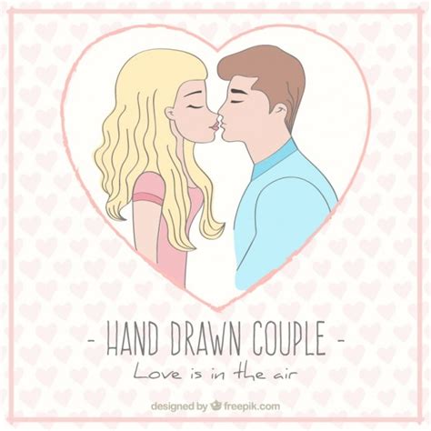 premium vector hand drawn couple kissing