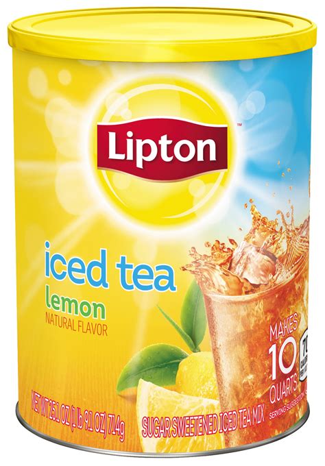 Lipton Natural Lemon Flavor Iced Tea Mix Shop Tea At H E B