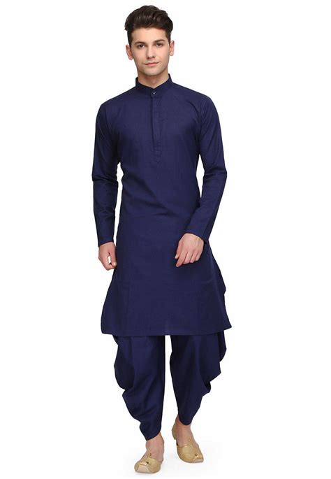 Plain Kurta Set In Navy Blue Gents Kurta Design Fashion Suits For Men Designer Suits For Men