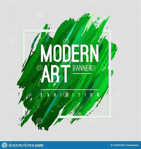 Modern Art Abstract Banner Vector Square Frame For Text With Color