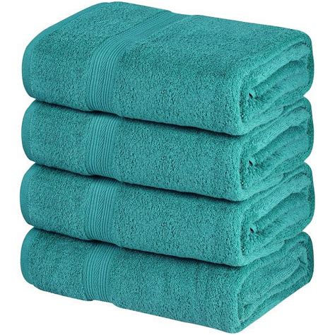 Beauty Threadz 100 Cotton Bath Towels 4 Piece Set Soft Fluffy