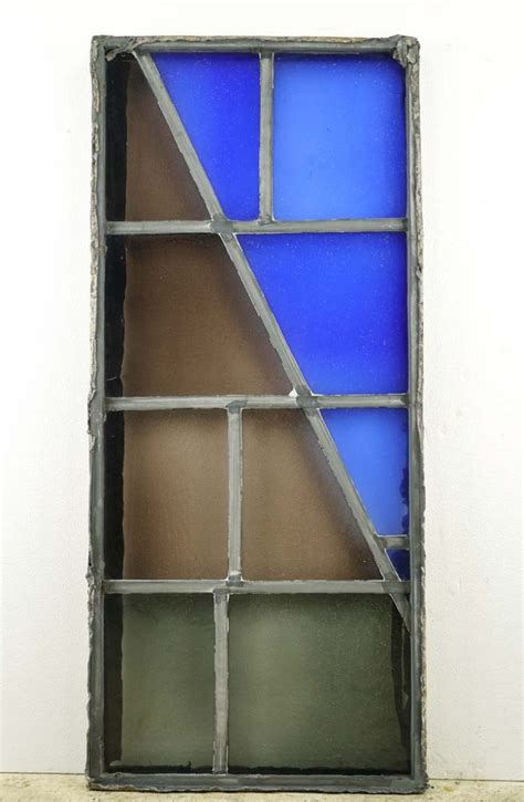 Blue And Gray Robert Sowers Jfk Airport Stained Glass Window Olde Good