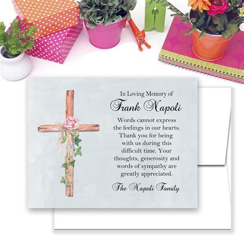 Funeral Thank You Cards Christian Sympathy Acknowledgement Etsy Uk