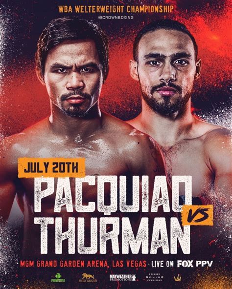 Pacquiao Vs Thurman Set For July 20 On Fox Ppv Round By Round Boxing