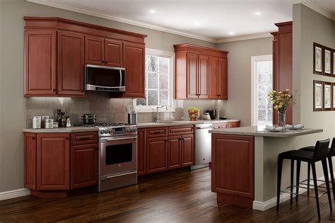 Gray Kitchen Cherry Cabinets Cherry Cabinets Kitchen Stained Kitchen Cabinets Solid Wood