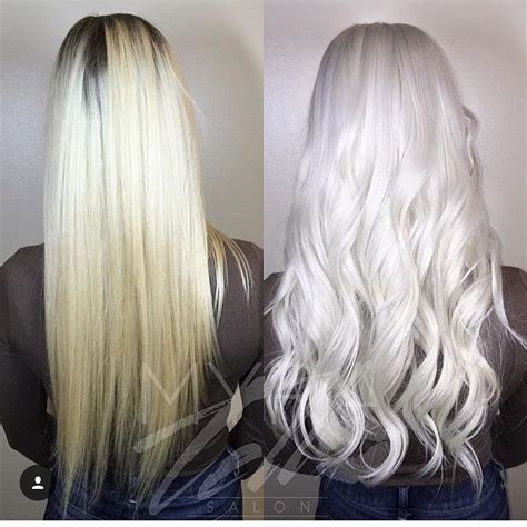 my before and after icy platinum blonde icy blonde hair white blonde hair hair